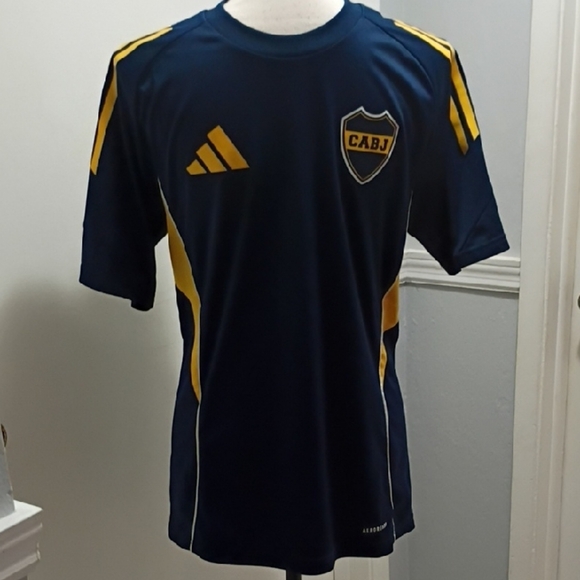 adidas Other - Adidas Navy & Yellow CABJ Boca Juniors Soccer Jersey Training Sz Small Preloved